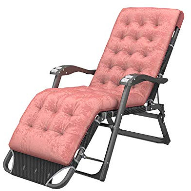 N / A Folding Rocking chairKlappbarer Sessel, Tragbarer, Verstellbarer Strandkorb mit Funktion, für Die Mittagspause In Der Firma, Schaukelstuhl im Balkonpark im Freien(Color:Rosa)