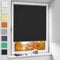 NoCon Verdunklungsrollo Klemmfix ohne Bohren & mit Bohren ● Schwarz 75x120cm (BxH) ● Thermorollo Klemmrollo Fensterrollo Sonnenschutz Sichtschutz, Rollos für Fenster und Tür