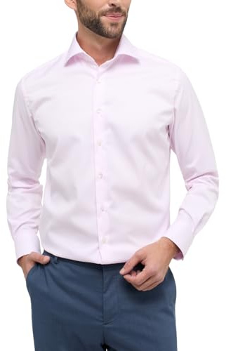ETERNA Modern Fit Cover Hemd Langarm New Kent Kragen Blickdicht rosa