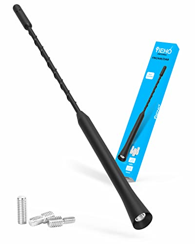 YIEHO Antenna Auto Corta Universale per tutti i modelli per Autoradio con ricezione FM DAB di alta qualità - Antenna Radio Auto Corta 24.5CM