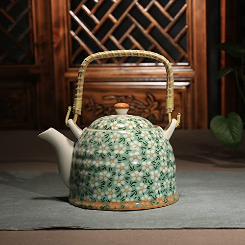 Tetera Tetera de porcelana de gran capacidad con filtro House Water Chinese Kung Fu Kettle 900ml TEAWARE DE TEAWARE Teteras (Color : 13)