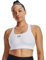 Under Armour Women's HeatGear Mid Padless Sports Bra, White, M