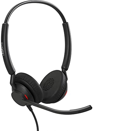 Jabra Engage 40 - Micro-casque filaire stéréo - Technologie 2 micros à réduction de bruit, câble USB-C - Ultra léger - Fonctionne avec les plateformes UC telles que Zoom & Unify - Noir