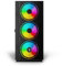SAVIO Gaming PC Case RGB – Gaming Computer PC Case – Raptor X1 ARGB Mesh/vetro, porte laterali in vetro – 4 ARGB ventola PC inclusi – ATX Mid-Tower