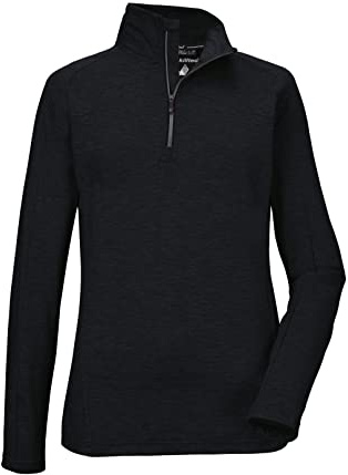 Killtec (KILAH) Damen Funktionsshirt mit Stehkragen und Reißverschluss KSW 3 WMN LS SHRT, schwarz blau, 50, 38601-000