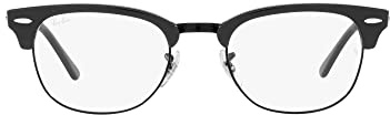 Ray-Ban Unisex RX5154 Clubmaster Square Prescription Eyewear Frames, Green on Gold/Demo Lens, 49 mm