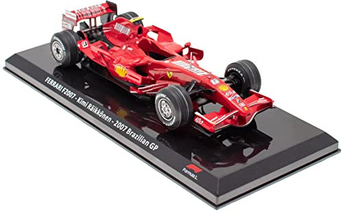 OPO 10 - Vettura Formula 1 1/24 Compatibile con Ferrari F2007 Kimi Raikkonen 2007 GP del Brasile - OR012