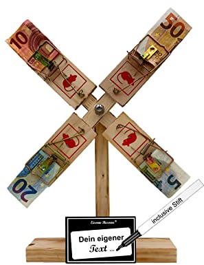 Personalisierte Geschenke Geld für Männer Frauen originelle lustige Geschenkidee mit Namen personalisierbar - Eiserne Reserve Windmühle - Papa Mama Geburtstag Hochzeit