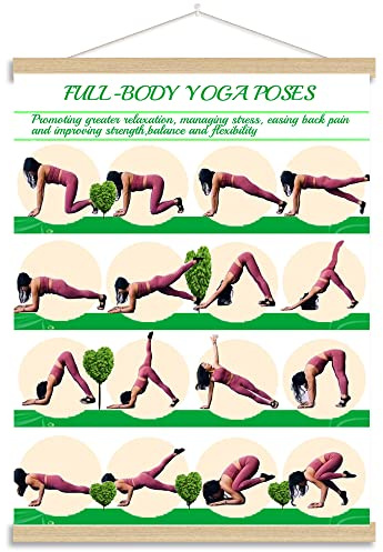 Luxus-Poster, Yoga-Posen, für den ganzen Körper, Yoga-Position, Geschenk, 30,5 x 40,6 cm