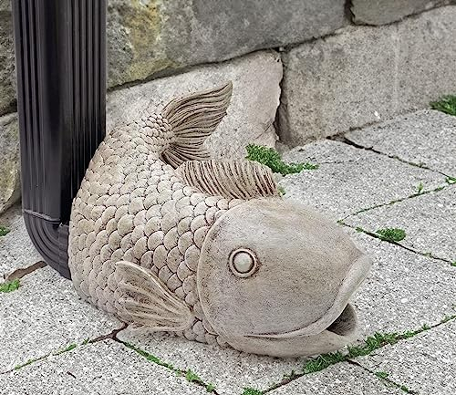 Fish Statues Gutter Downspout Extension Statues Garden Decoration,Resin Statue Outdoor Decor,Animal Downspout Diverter,Decorative Gutter Extension,3×4 Downspout Extender Diverter Splash Block
