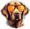 Labrador Retriever mit Sonnenbrille Aufkleber Autoaufkleber für Motorrad Fahrrad Roller oder Auto Sticker Fahrrad MTB Mountainbike Rennrad Hund Dog (40x38cm Labrador Retriever mit Sonnenb)