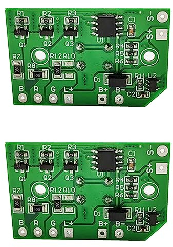 NIEI 2X Solarlicht-Leiterplatte 3,7 V Schalter Solar-Rasenlampen-Controller Lithium-Batterie RGB-Solarlampen-Leiterplatte