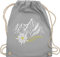 Turnbeutel Rucksack - Kompatibel mit Oktoberfest Tasche - Edelweiß Berge Wandern Wanderlust Berg ruft Alpen - Unisize - Hellgrau - trachtenrucksack bayrische bergen baumwollrucksack trachtentaschen