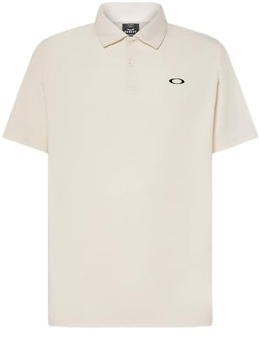 Oakley Men's Icon Thermonuclear Protect Recycled Polo Shirt, Arctic White, Medium