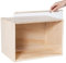 Useekoo Unlackierte Holz-Geschenkbox mit Schiebe-Acryl-Deckel, 39,9 x 27,9 x 27,9 cm, tiefe Schattenbox, schnell aufbaubare Schreibtischvitrine für Sammlerstücke