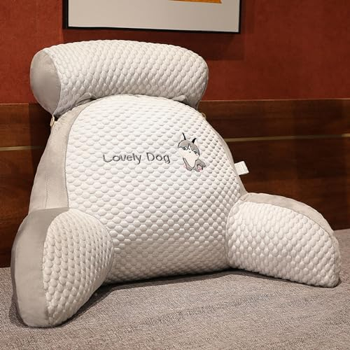 YCYATS Chillwave Rückenkissen, Mivoza Rückenkissen, Cartoon Pillow Rücken, ChillPillow Eisbohnenförmiges Dreieckskissen, Chill Wave Lesekissen für Bett, Sofa (Hund, 60X45X20CM)