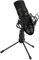 Pronomic USB-M 2000 BK Podcast Kondensatormikrofon - Ideal für Instrumente, Gesang und Sprache - 14 mm-Back Elektret-Kondensatorkapsel - Nierencharakteristik - 16 Bit / 48 kHz - Schwarz