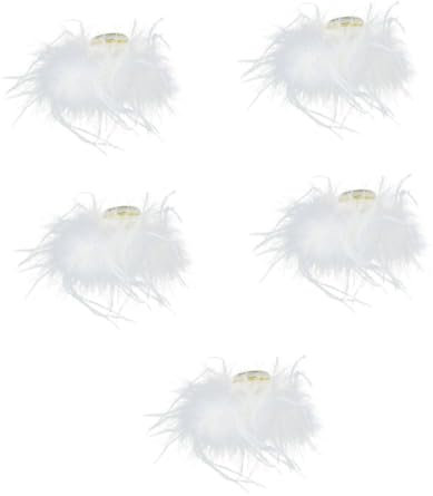 MAGICLULU 5 Pz Fermaglio in struzzo barrette fermagli per decorativi Fermagli per anni '20 molletta clip a mascella copricapo presa