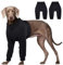 Kuoser Hundebody Nach Op, Hundebody Nach Kastration Rüde,Hundebody Nach Op Hündin,Atmungsaktiv Body für Hunde Nach Op,Anti-Wundlecken Op Body Hund,Liegeschwielen Hund,Ellenbogenbandage Hund Dunkel XXL