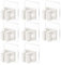 DALAETUS 8 Pcs Broom Holder Wall Mounted, Self Adhesive Mop and Brush Holder, No Drill for Garage Kitchen Garden Bathroom, White