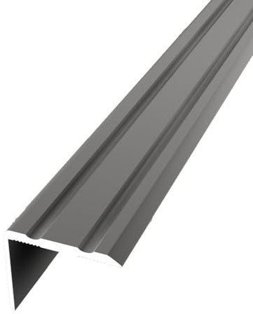 Winkelprofil 20 x 24.5 x 2000 mm Treppenprofil Treppenkantenprofil Winkelprofil Aluminium eloxiert Geriffelt Selbstklebend Edelstahl