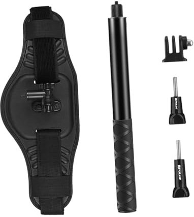 BaotyJie Action Camera Waist Belt Mount Holder Selfie Stick Monopod Black Portable Replacement Convenient 1/4” Screw for Sports Hiking