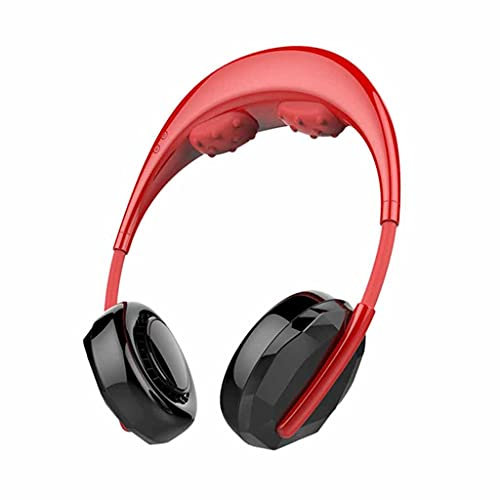 YIHANSS USB Leafless Hanging Neck Fans Portable Rechargeable Massage Fan Portable Low Noise Around The Neck Fashion Fan (Color : Red) (White) (Red)