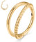 Hengkaixuan Knorpelohrringe Helix Piercing Schmuck - Chirurgenstahl Double Nose Hoop Rings 16G Conch Earring - Gold Septum Jewellery Lip Lobe Piercing 8mm