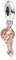 Amieween 925 Sterling Silber Charm für Damen Armbänder Halskette Rose Gold Schlüssel Herz Anhänger Charm 5A Zirkonia Charms für Damen