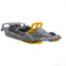 Neustanlo by AlpenGaudi | Lenkschlitten Double Race | Silber Gelb | dynamische Dual-Lenkung | Robustes Design | ergonomischer Sitz | geeignet für temporeiche Abenteuer im Schnee