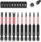 DAKCOS 10 PCS 75mm Long Triangle and U-Shaped Screwdriver Bit Set, 1/4 Inch Hex Shank Special Shape Bit Sets, Flat Head Drill Bits for Impact Power Tool,TA1.8-TA3.0, U4-U10, S2 Steel