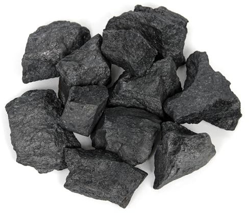 Piedras Naturales de Shungit, Piedras de Shungit en bruto Minerales de Shungit Cristales Curativos para Protección EMF, Limpieza Energética, Purificación del Agua, Meditación, Bienestar&Decoración