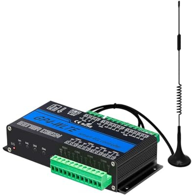Pesfehhy GP4-WLTE Contrôleur Intelligent 4G Mondial GSM SMS APP avec Sorties de Relais en Plastique 10A, Prise EU
