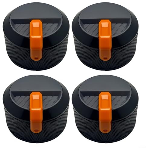 JGmotorfi Lot de 4 boutons de poêle galvanisés élégants et accessoires pour votre barbecue (orange 1)