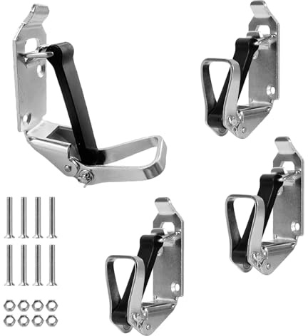 Taicols 4 Stück Schaufelhalter für Dachträger, Schaufelhalterung, Dachträger Zubehör, Gummi Spannverschluss, Besenhalter Axthalter, Wandmontagehalterungen, Verschlusslager, für Auto Boot Anhänger
