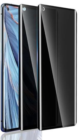 Yonntmmi Schutzfolie für Oppo Find X2 Neo für Panzerglas Sichtschutz, 2 Stück Anti-Spy Panzer Schutz Glas mit 1 Stück Kameraschutz Schutzglas, Anti-Spy, 3D Gebogene, Kratzfest für Oppo Find X2 Neo