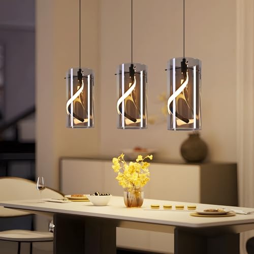 Laittiin LED Pendelleuchte Esstisch Hängelampe Vintage Hängeleuchte Glas