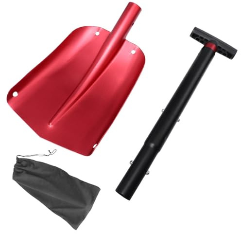 Yardenfun Pala Neve Auto Retrattile in Alluminio Leggero Badile da Emergenza per Rimozione Ghiaccio e Neve Design Smontabile e Compatto per Camper Suv e Viaggi Invernali