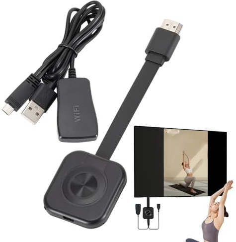 Mini Proiettore - ABS Da 4,13 Pollici | Proiettore Portatile 1080P | Adattatore Wireless | Cast Schermo Adattatore Wireless | Proiettori Portatili Per Presentazioni Su Cellulare, PC E Tablet