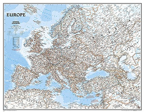 Europa, Classic, politisch, Grossformat, laminiert: 1:5419000: Wall Maps Continents (National Geographic Reference Map)