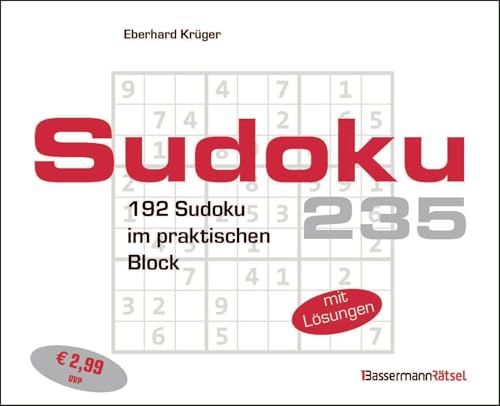 Sudokublock 235: 192 Sudoku im praktischen Block