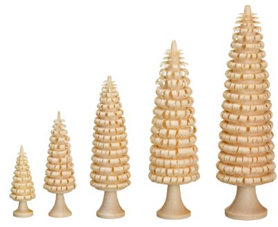 Rudolphs Schatzkiste Ringelbaum mit Stamm Natur Holzbaum H= 8cm NEU Baum Dekoration Seiffen Erzgebirge Holz Weihnachten Wald Holzbaum