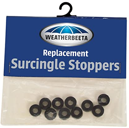WeatherBeeta Rubber Surcingle Stoppers 10 Pack, Black, Black