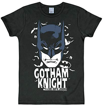 Logoshirt® DC I Batman I Gotham Knight I T-Shirt Print I Damen & Herren I kurzärmlig I schwarz I Lizenziertes Originaldesign I Größe L