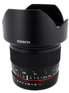 Rokinon 10 mm F2.8 ED AS NCS CS Ultra Weitwinkelobjektiv für Olympus und Panasonic Micro 4/3 (MFT) Mount Digitalkameras (10 MFT), Schwarz