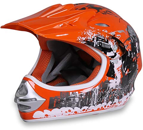Actionbikes Motors Motorradhelm X-Treme Kinder Cross Helme Sturzhelm Schutzhelm Helm für Motorrad Kinderquad und Crossbike (XX-Large)