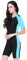 Damen Schwimmanzug Lang UV-Anzug UPF>50 Schutzkleidung Sunsuit Ganzk?rperansicht Badeanzug, - Blau-2 - M