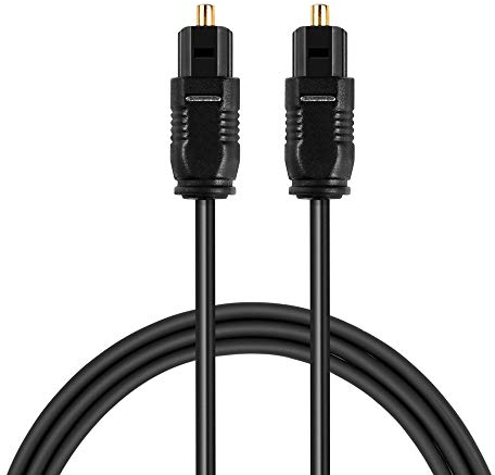 MMOBIEL Cavo Ottico Digitale Audio toslink, Prestazioni Alte Cavo in Fibra Ottica OD:4.0 per TVs, Dvd CD Soundbars, DAT PS3 ricevitori AV, Nero (1 Meter)