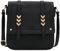 Alyssa Double Compartment Large Flapover Crossbody Bag Umhängetasche, Schwarz