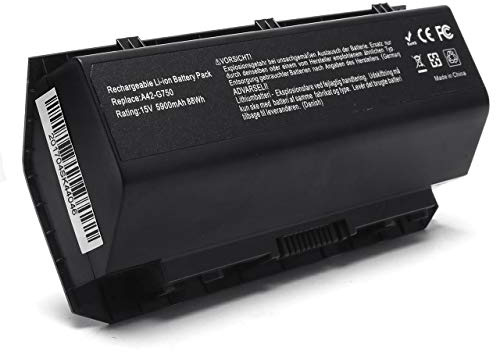 GDORUN A42-G750 Laptop Akku für Asus G750 G750J G750JW-DB71 NH71 T4091H T4016H G750JX-DB71 RB71 TB71 G750JZ G750JH-DB71 T4106H G750JHA G750JM G750JS G750Y47JX-BL 0B110-00200000M 15V 5900mAh/88Wh